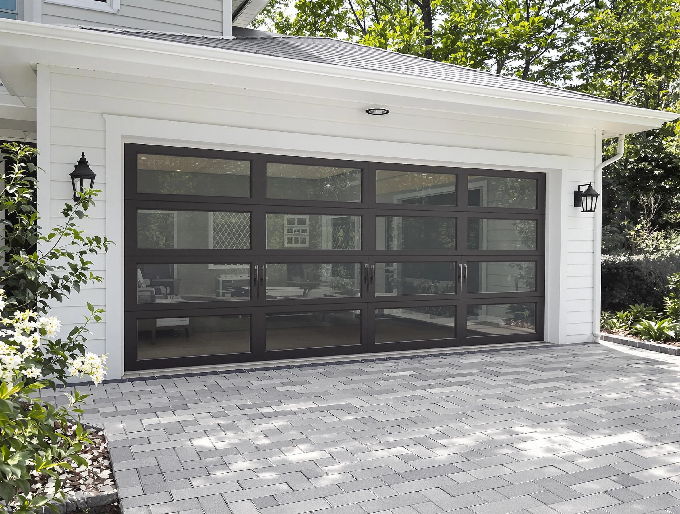 Lafayette Garage Door Repair design specialist presenting custom garage door options to Lafayette homeowner
