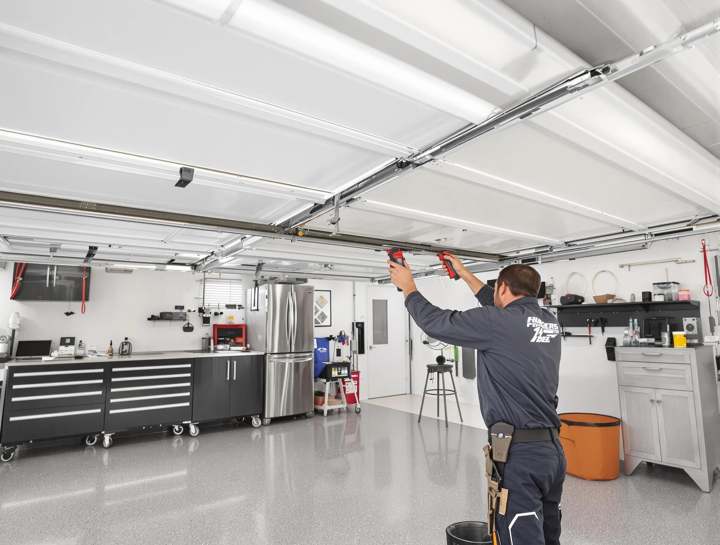 Overhead garage door repair service by Lafayette Garage Door Repair in Lafayette