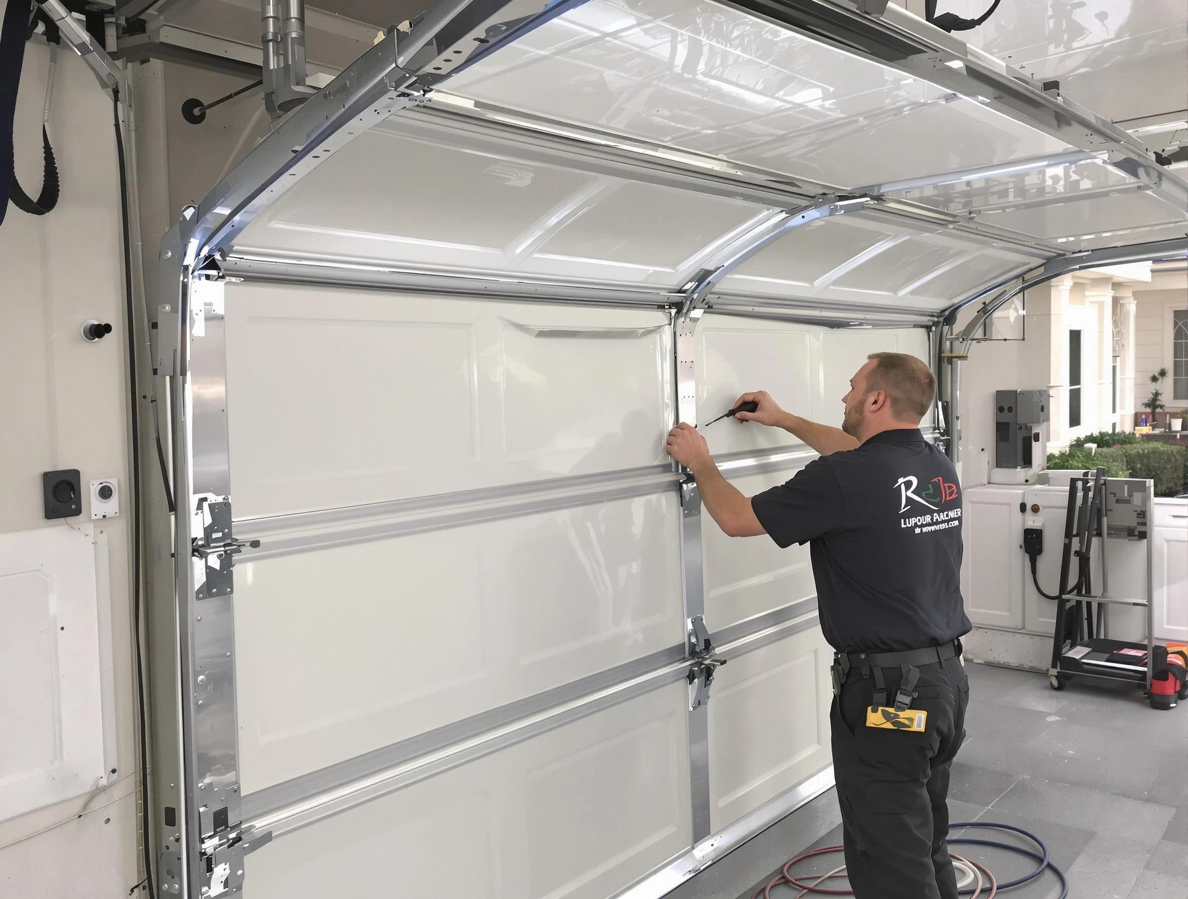 Lafayette Garage Door Repair professional performing panel repair in Lafayette