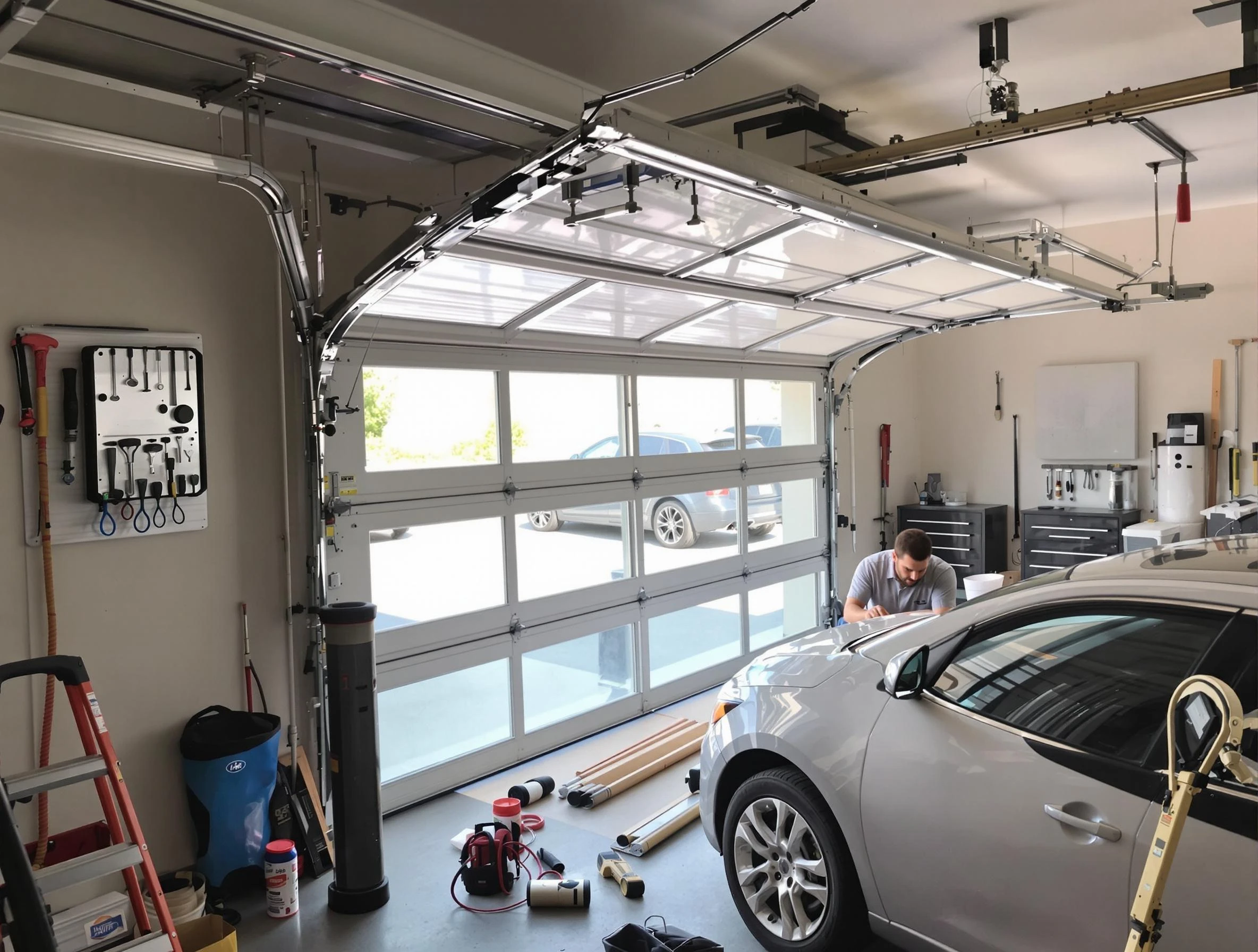 Garage door noise reduction service by Lafayette Garage Door Repair in Lafayette