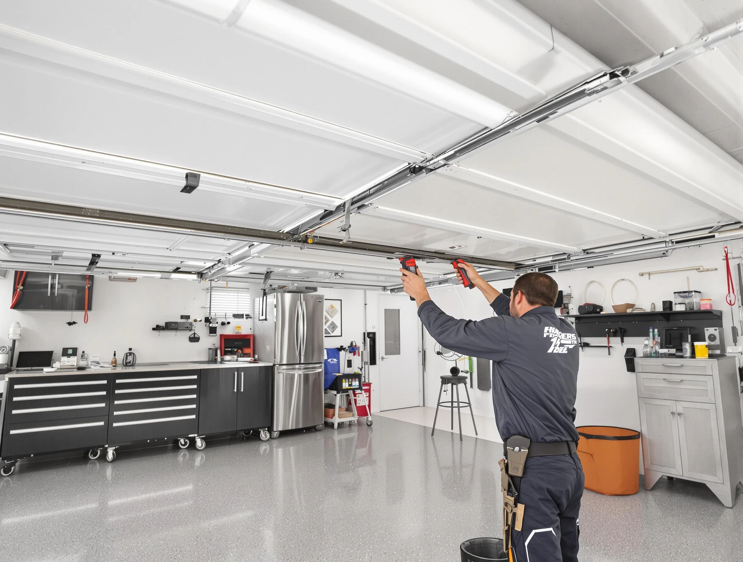 Overhead garage door repair service by Lafayette Garage Door Repair in Lafayette